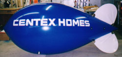 Custom advertising Blimp - 11ft. blimp with Centex Homes logo.