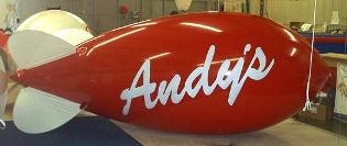 14 ft. advertising blimp with lettering